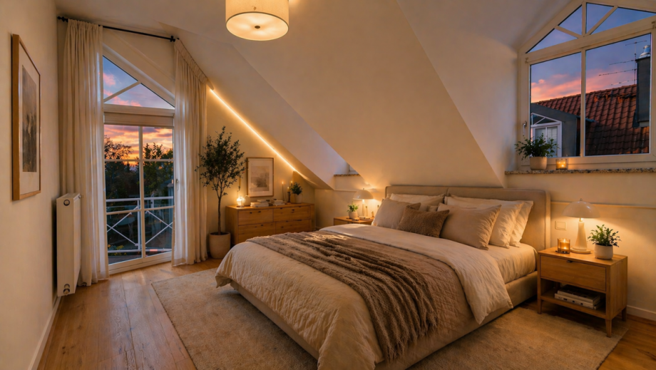 Schlafzimmer Staging Maisonettewohnung M�nchen