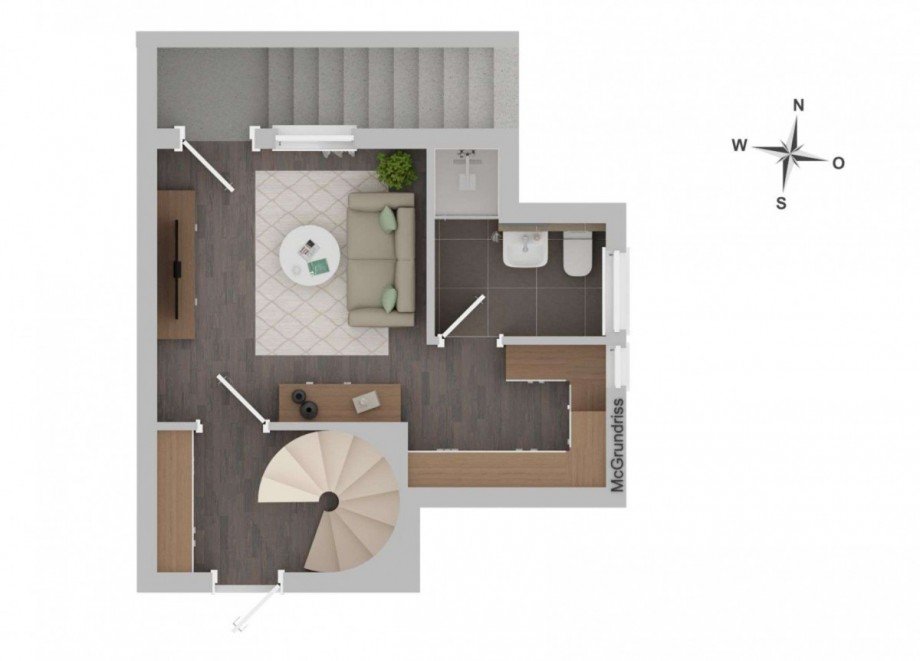Grundriss Souterrain Erdgeschosswohnung M�nchen