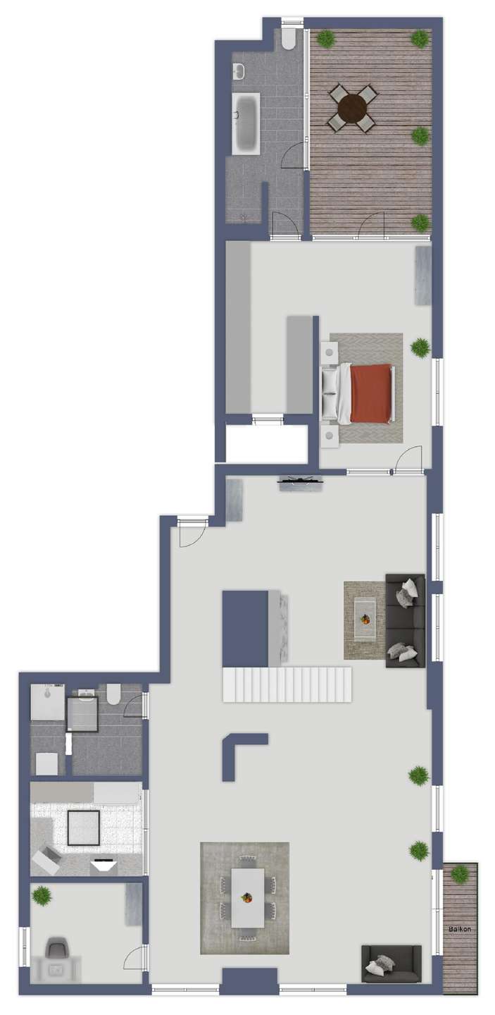 Grundriss Penthouse 22. Etage Penthousewohnung M�nchen