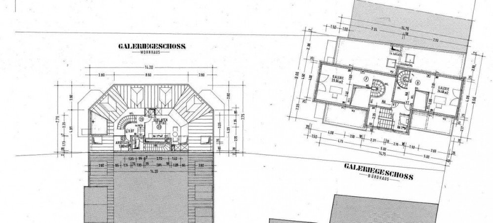 Grundriss Galerie Mehrfamilienhaus M�nchen