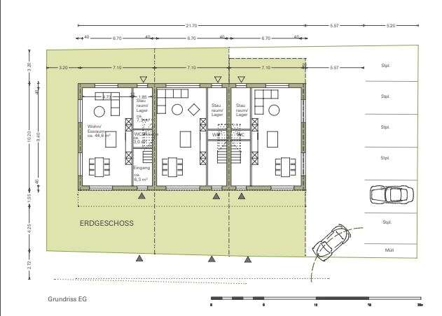 Vorplanung f�r 3-Sp�nner Wohngrundst�ck Gilching