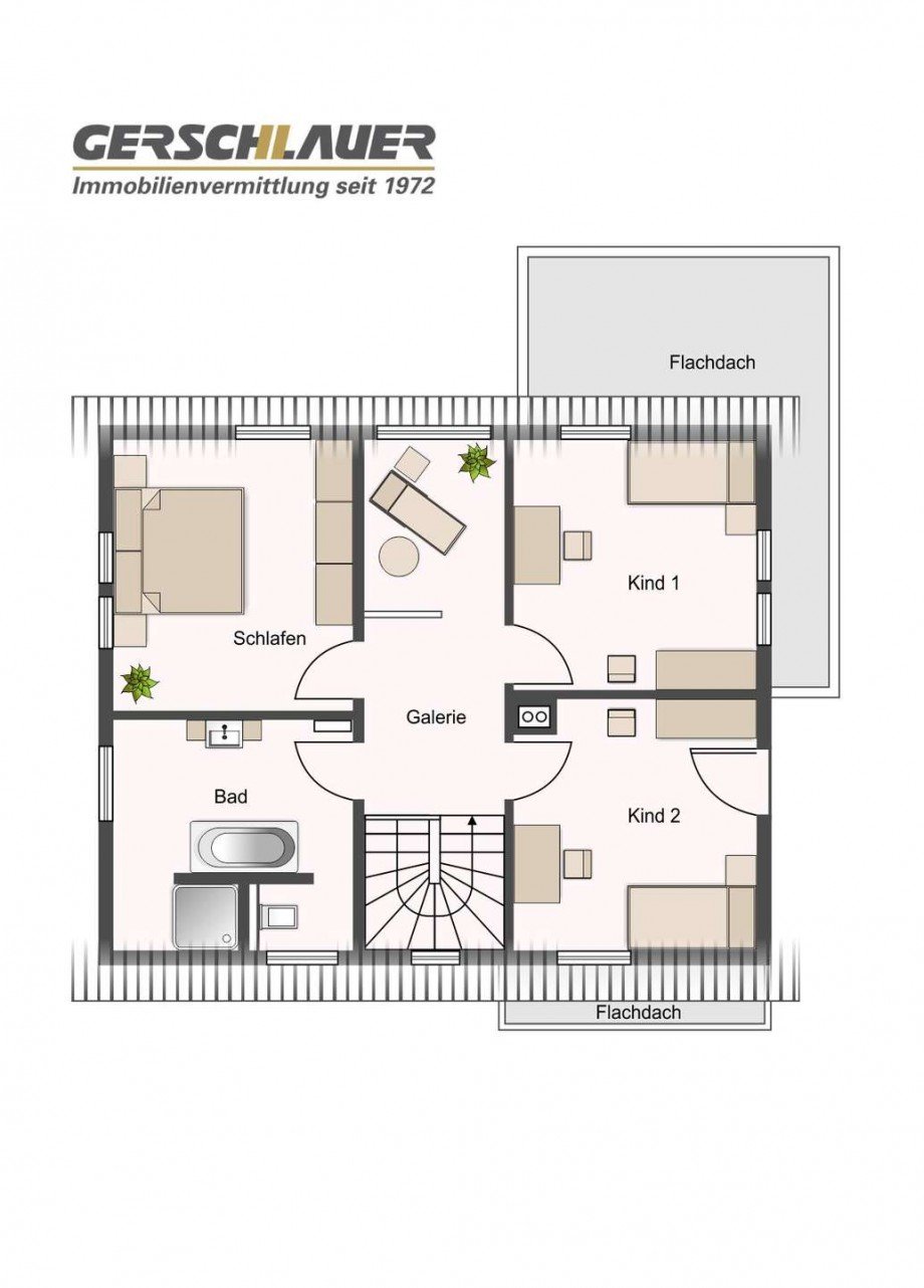 Grundriss Obergeschoss Einfamilienhaus Egling