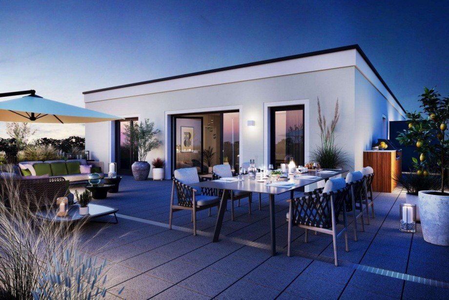 Dachterrassen Ansicht Dachgeschosswohnung Oberschlei�heim