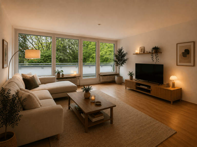 Beispiel M�blierung Wohnbereich M�nchen Dachgeschosswohnung Gro�z�gige 2-Zimmer-Dachgeschosswohnung in Solln