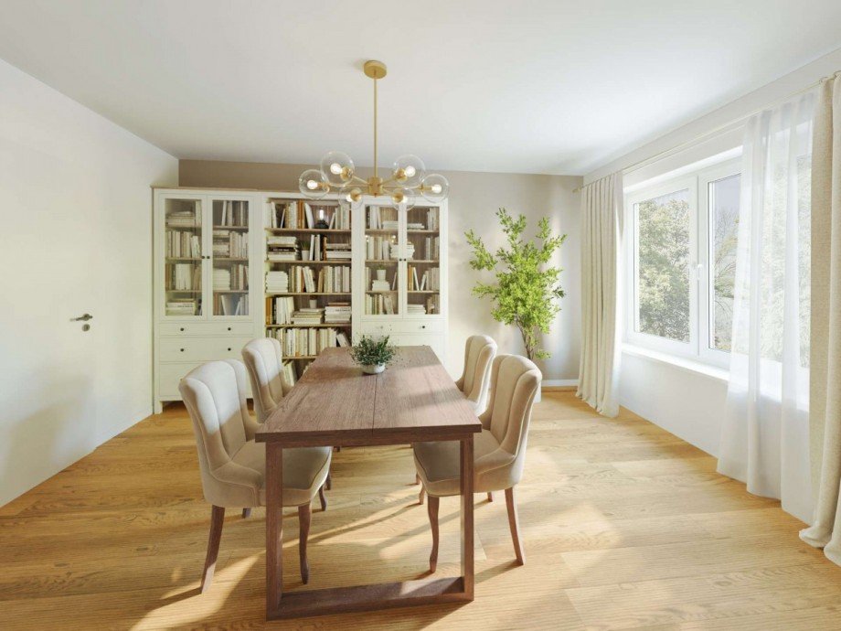 Esszimmer Animation Einfamilienhaus M�nchen