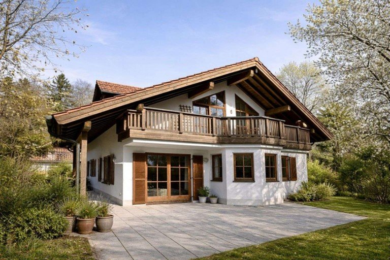 Vorderseite Haus Tutzing - Deutschland - Bayern - Landkreis Starnberg - Gemeinde Tutzing Zweifamilienhaus Attraktives Zweifamilienhaus in ruhiger Lage in Tutzing-Kampberg