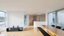 sonniges, gro�es Wohnzimmer VERMIETET: Stilvolles Wohnen und Arbeiten im Gewerbegebiet Riem nahe Bugapark