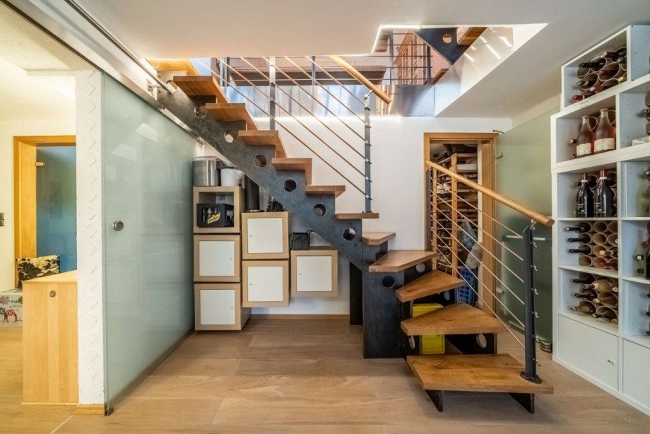 Offene Stahl-/Holztreppe Loft-Studio-Atelier M�nchen