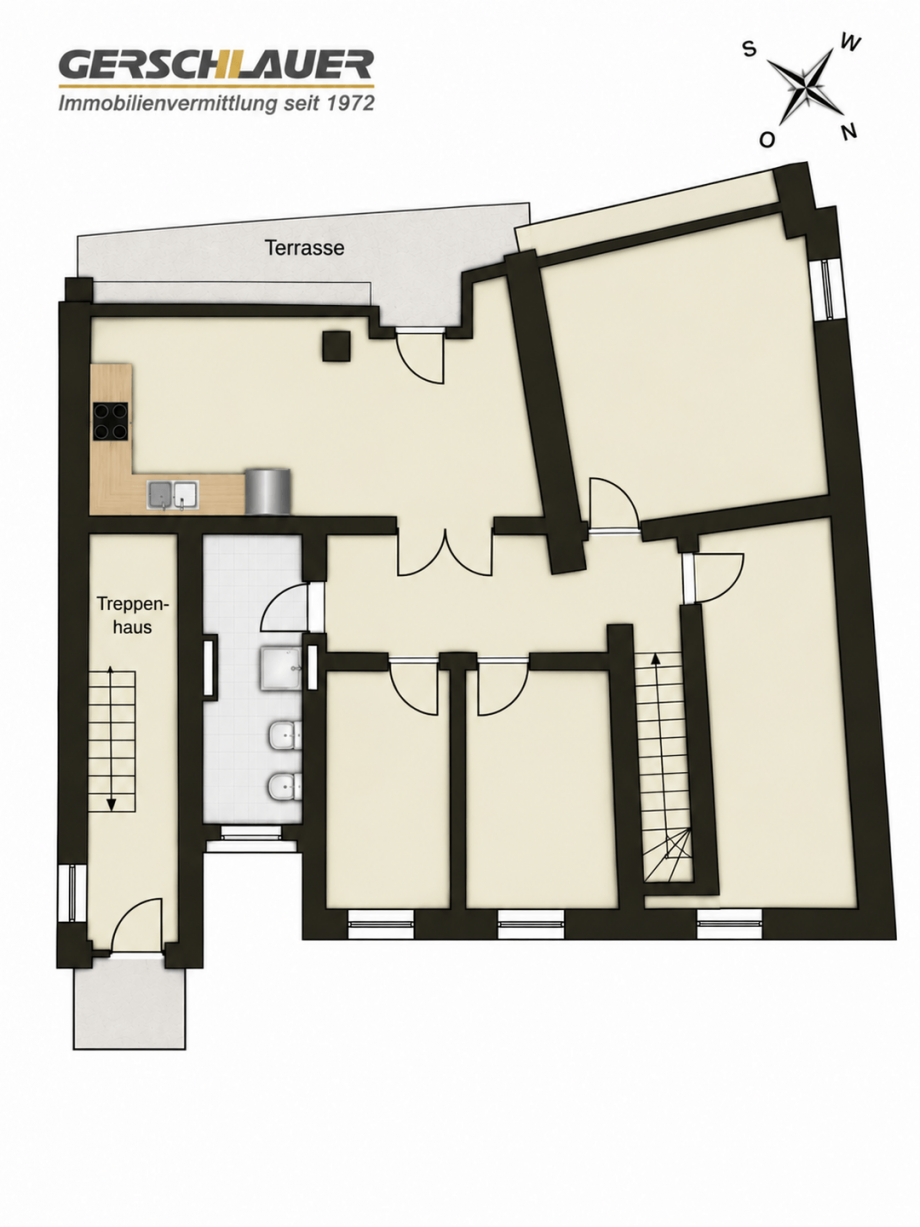 Grundriss Erdgeschosswohnung M�nchen