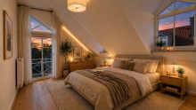 Schlafzimmer Staging Traumhafte 3-Zi.-Dachgeschosswohnung �ber 2 Etagen in Trudering