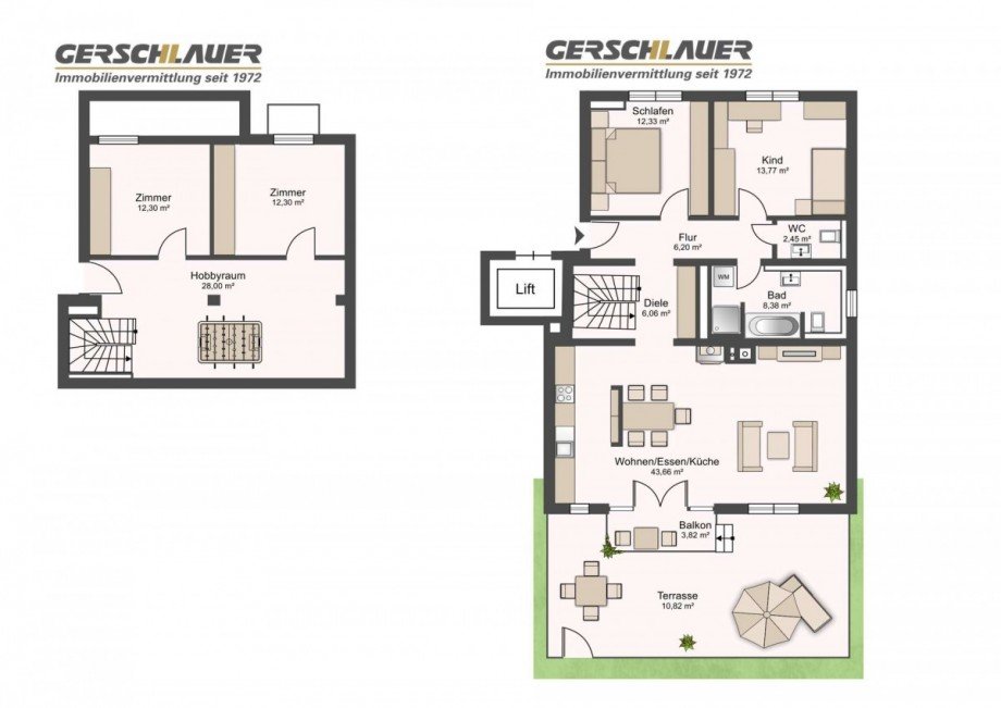 Grundriss Terrassenwohnung M�nchen