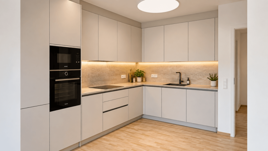 K�che-Visualisierung Dachgeschosswohnung M�nchen
