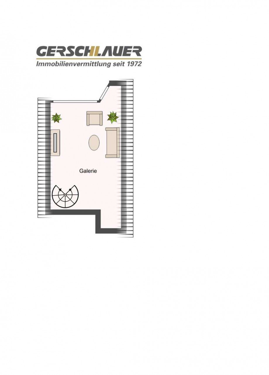 Grundriss Galerie Dachgeschosswohnung M�nchen
