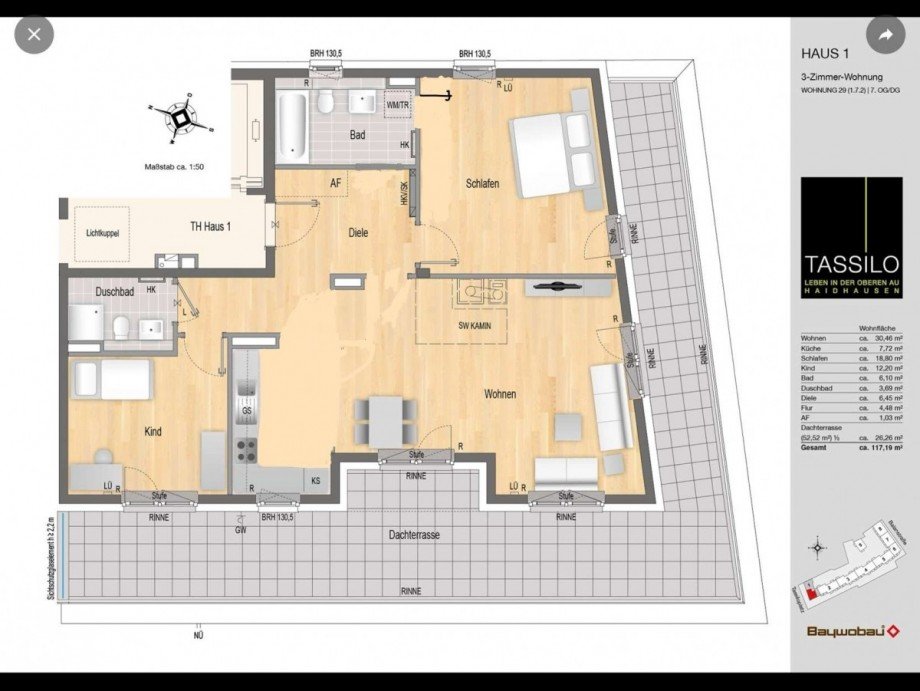 Grundriss Terrassenwohnung M�nchen