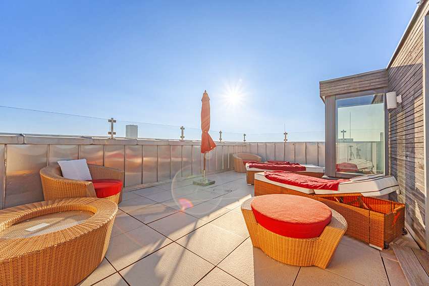 Dachterrasse nach S�dwesten Penthousewohnung M�nchen