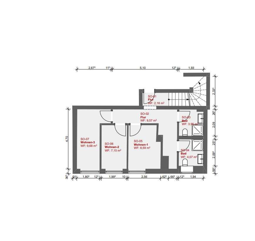 Souterrain mit Tageslicht Maisonettewohnung M�nchen