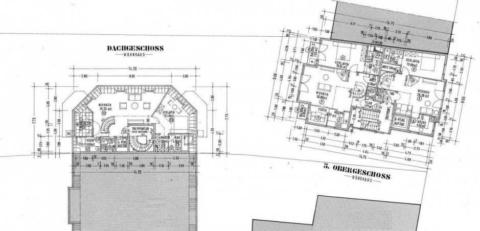 Grundriss Dachgeschoss Mehrfamilienhaus M�nchen