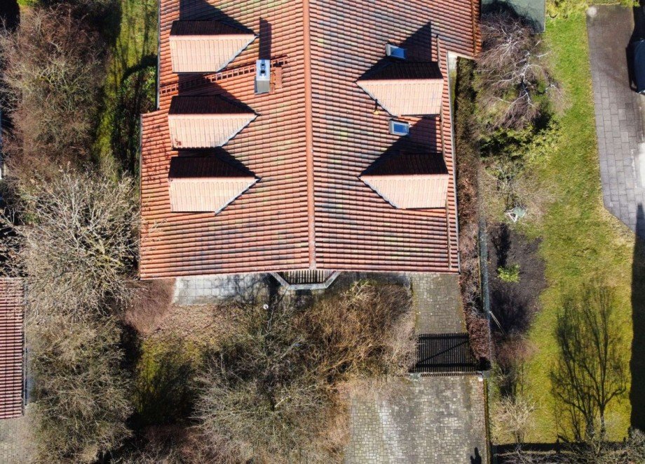 Luftbild Dach Zweifamilienhaus Tutzing