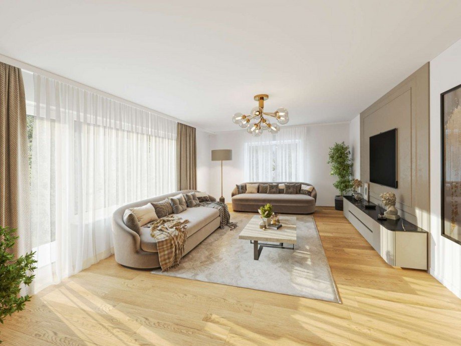 Wohnzimmer Animation Einfamilienhaus M�nchen