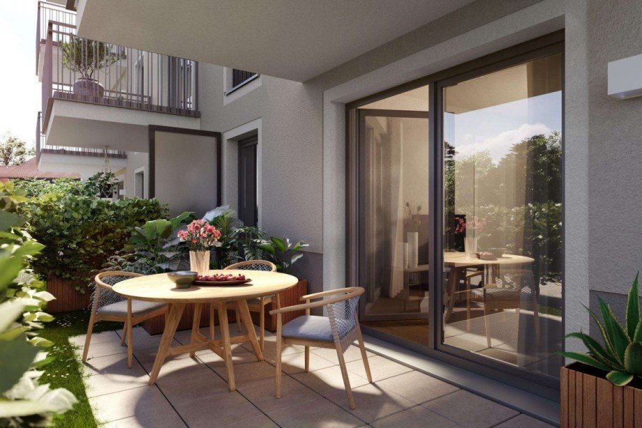 Gartenterrasse Etagenwohnung Oberschlei�heim