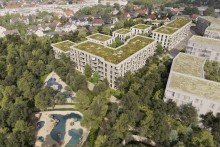 Luftaufnahme 606/ Gro�z�gige 4-Zimmer-Wohnung mit zwei Balkonen im 1.OG