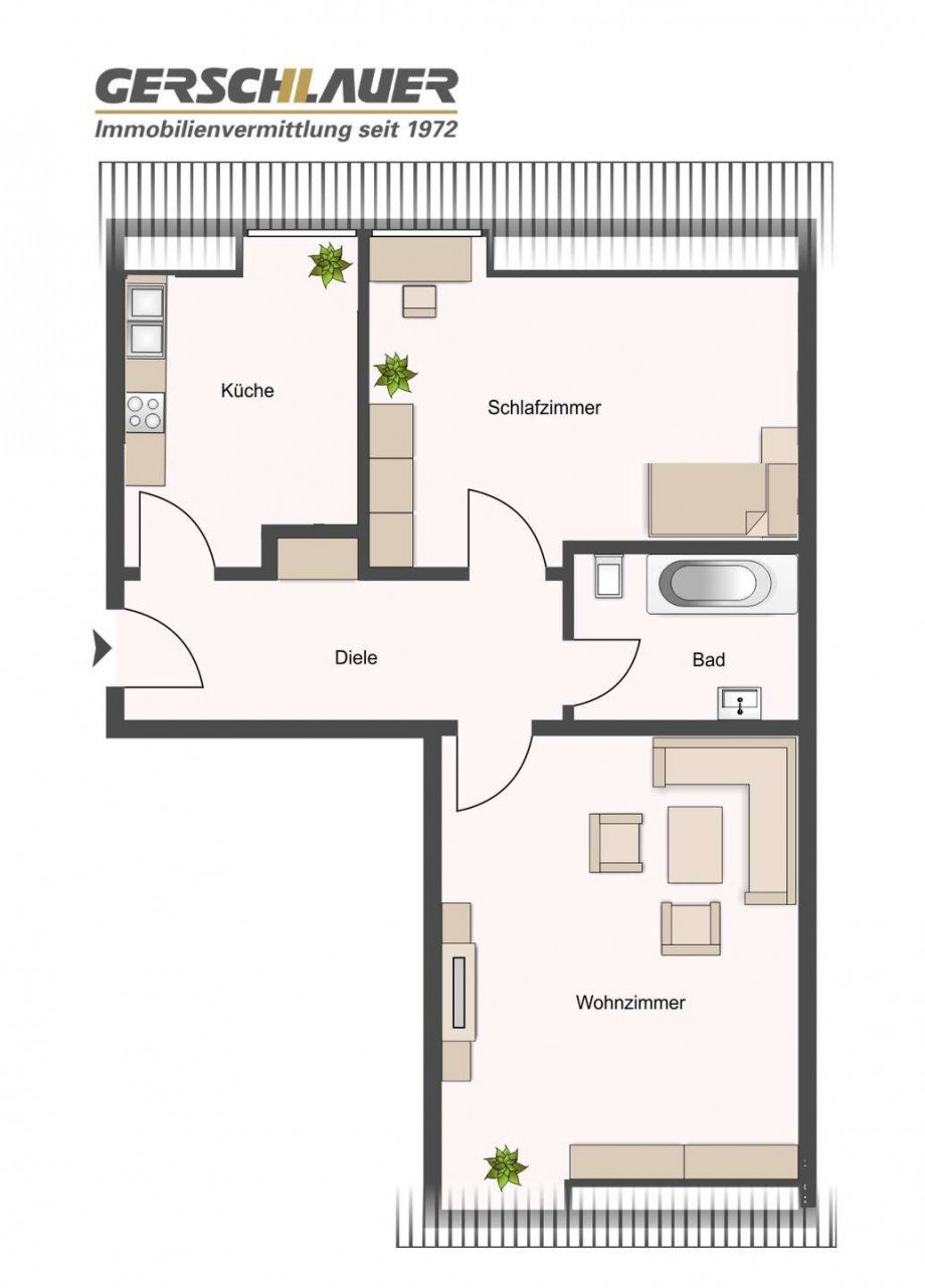 Grundriss Schwarzgraben Dachgeschosswohnung Karlsfeld