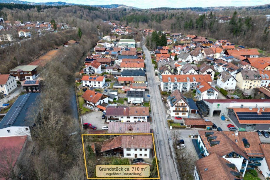 Drohne Nordausrichtung Einfamilienhaus Miesbach