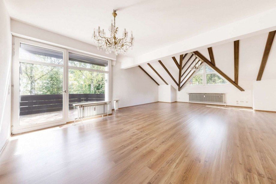 Wohnzimmer Dachgeschosswohnung M�nchen