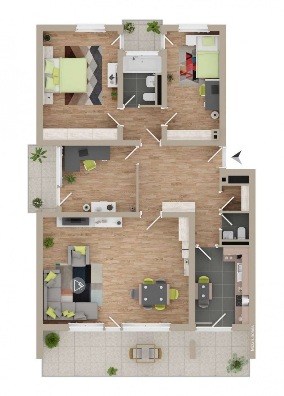 Grundriss Etagenwohnung M�nchen