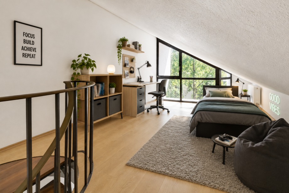 Staging Galeriezimmer Dachgeschosswohnung M�nchen