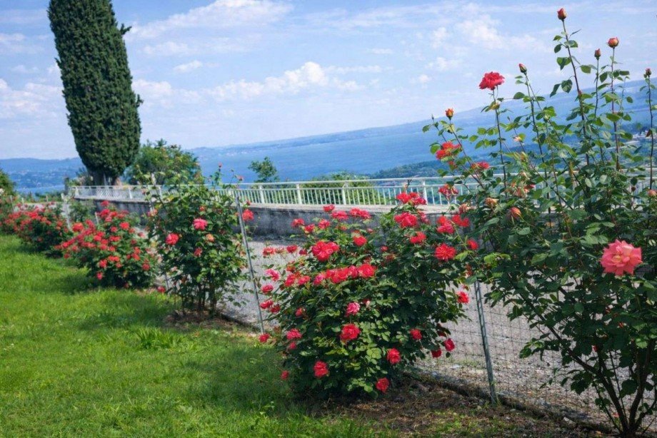 Gartenblick auf See und H�gel Einfamilienhaus Sal�