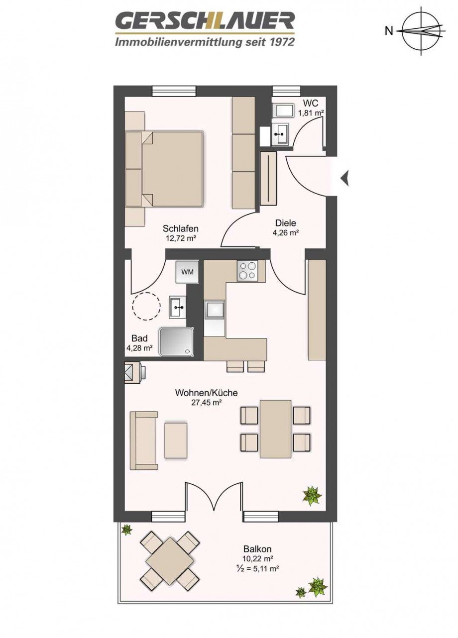 Grundriss DG Dachgeschosswohnung M�nchen