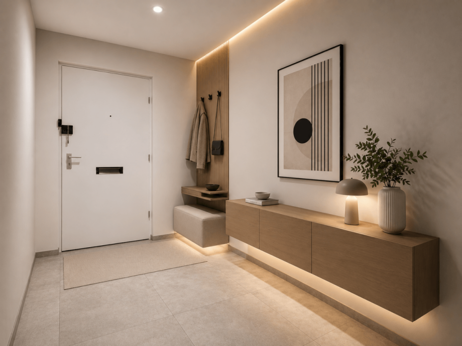 Visualisierung Eingangsbereich Etagenwohnung M�nchen