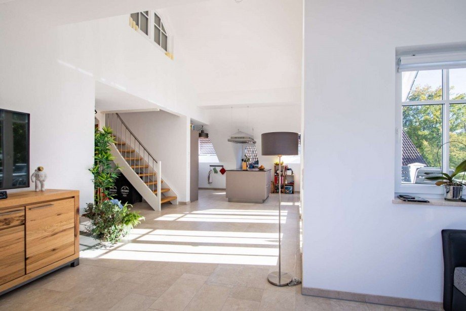 Wohnzimmer Dachgeschosswohnung M�nchen
