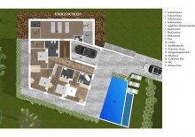 Grundriss Erdgeschoss Exklusive Villa mit Privat-Resort-Charakter in Bestlage am Gardasee