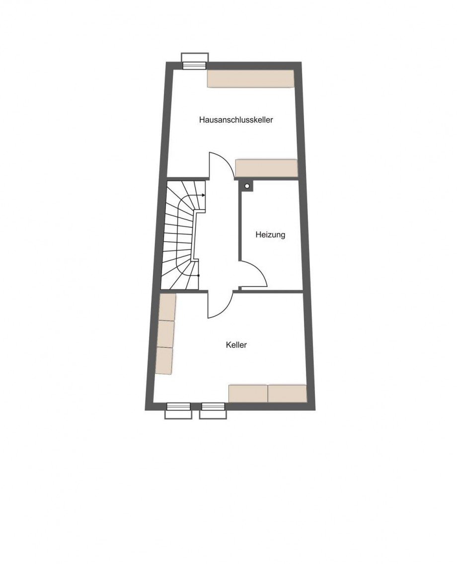 Grundriss Kellergeschoss Reihenmittelhaus Neuried