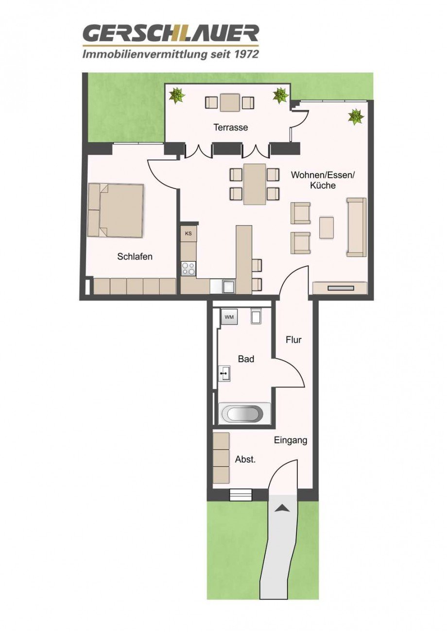 Grundriss Erdgeschosswohnung M�nchen