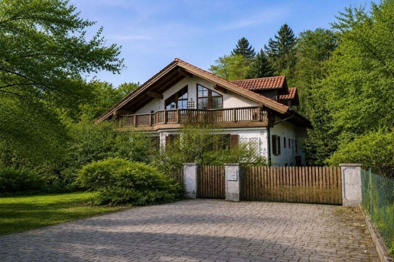 Hausansicht Tutzing Zweifamilienhaus Attraktives Zweifamilienhaus in ruhiger Lage in Tutzing-Kampberg