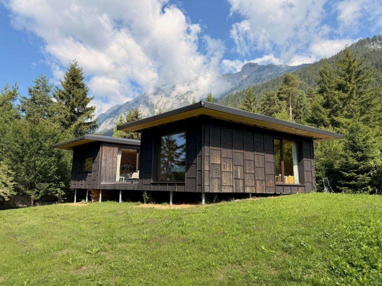 Au�enansicht M�nchen Haus Modulares Holzhaus als Rohbau - ca. 94 m� - Demontierbar & Wiederaufbaubar ohne Grundst�ck