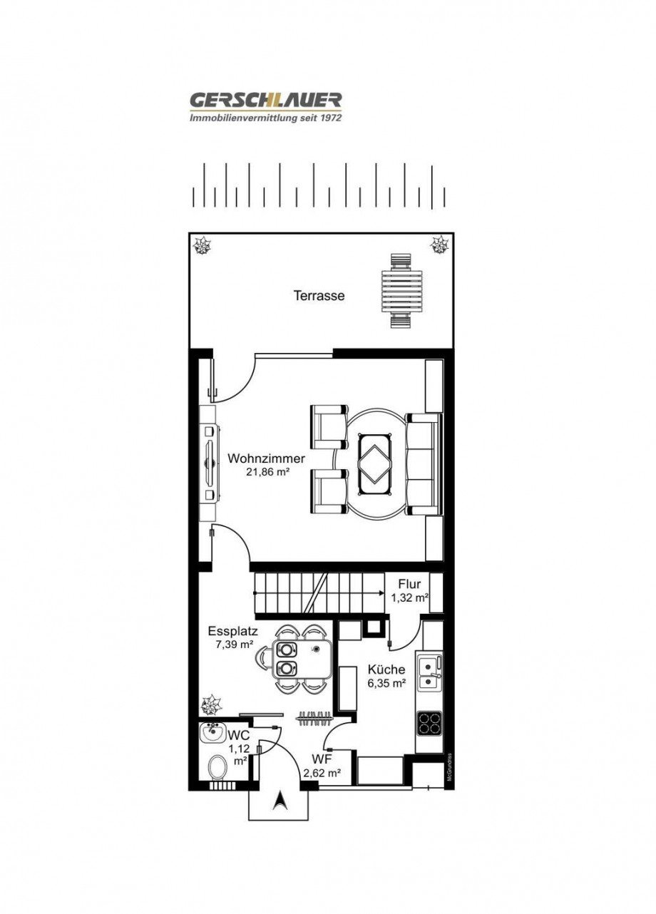 Grundriss_EG Reihenmittelhaus M�nchen