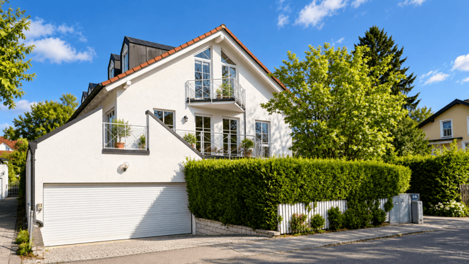 modernes Haus mit viel Gr�n Maisonettewohnung M�nchen