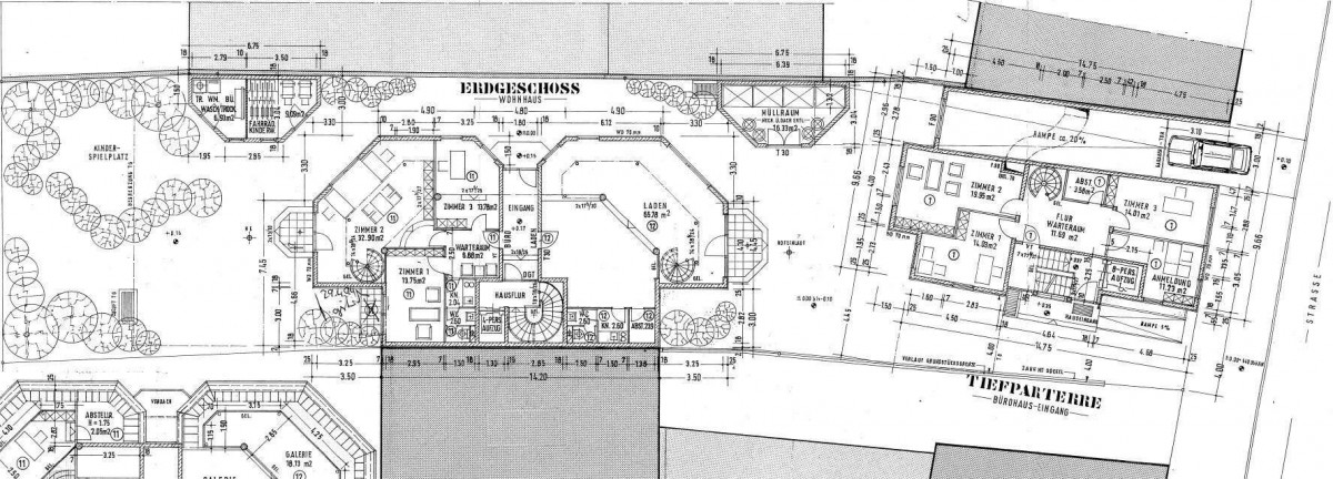 Grundriss Erdgeschoss Mehrfamilienhaus M�nchen
