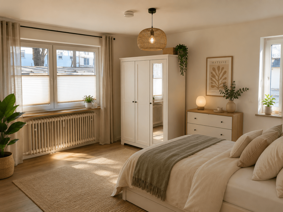 Schlafzimmer gestaged Etagenwohnung M�nchen