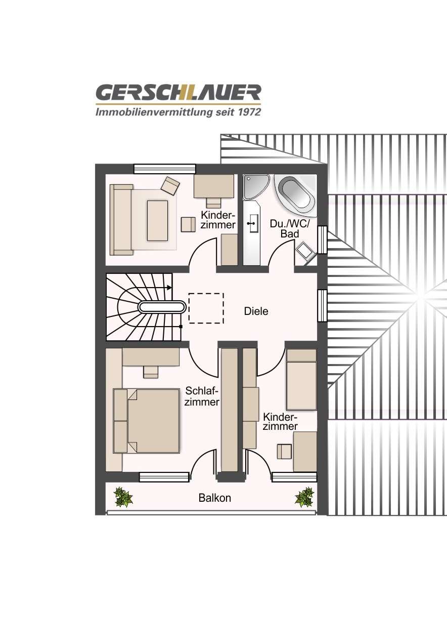 Grundriss Obergeschoss Einfamilienhaus M�nchen