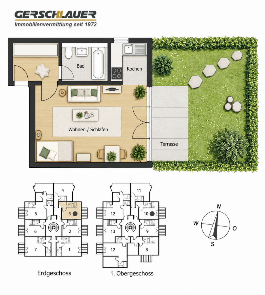Grundriss Erdgeschosswohnung M�nchen
