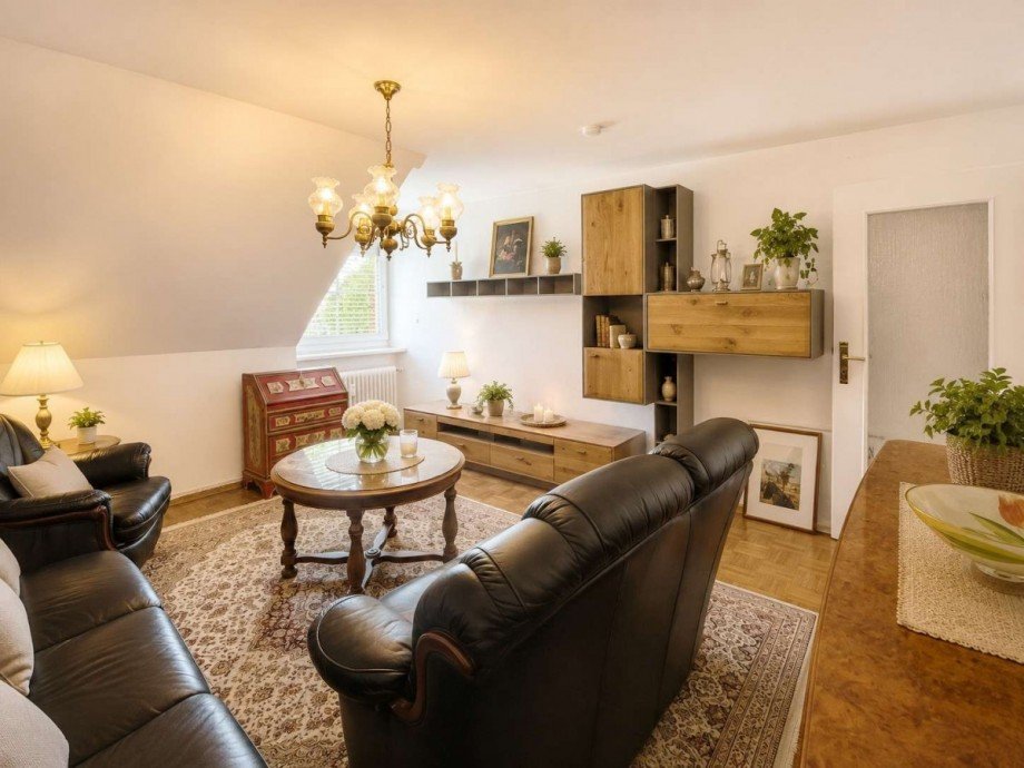 Wohnzimmer Dachgeschosswohnung Karlsfeld