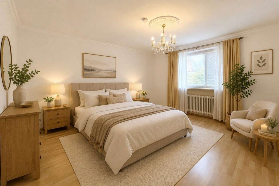 Visualisierung Schlafzimmer 1. OG Einfamilienhaus M�nchen