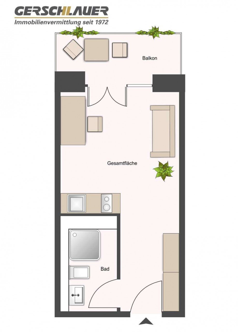 Grundriss Apartment Etagenwohnung Augsburg