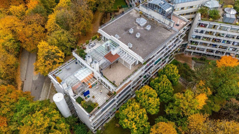 Dachterasse von oben Dachgeschosswohnung M�nchen
