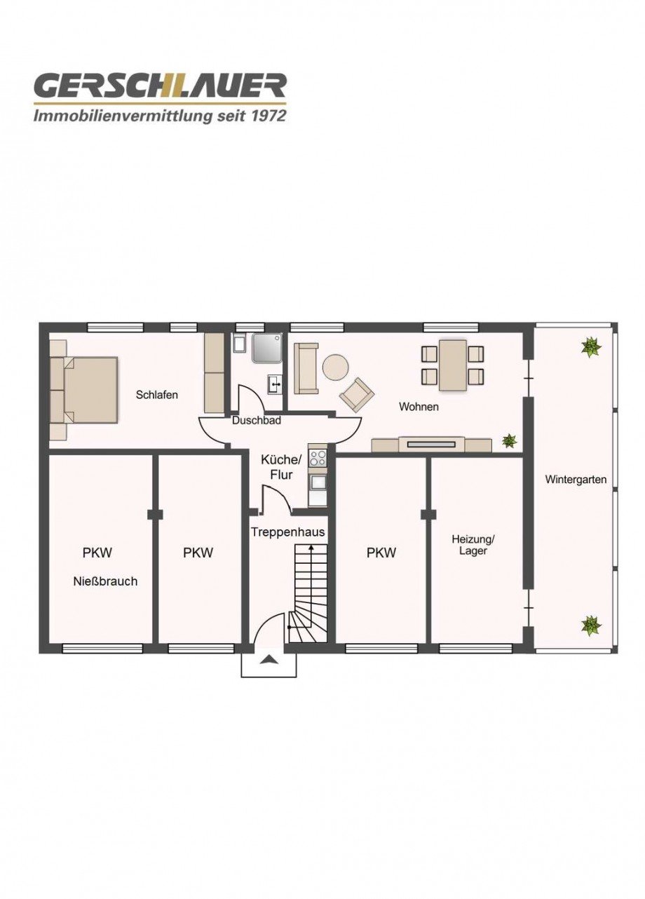 Grundriss Erdgeschoss Zweifamilienhaus Vaterstetten